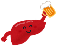 飲酒と肝臓のイメージ